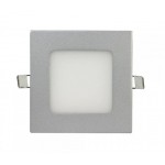 Downlight panel LED Cuadrado 120x120mm Gris Plata 7W 